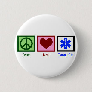 Peace Love Paramedic Ronde Button 5,7 Cm