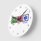 Peace Love Paramedic Ronde Klok (Hoek)