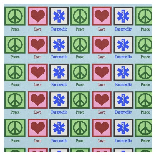 Peace Love Paramedic Stof (Swatch)