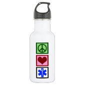 Peace Love Paramedic Waterfles (Voorkant)