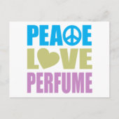 Peace love parfum briefkaart (Voorkant)