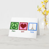 Peace Love Paris Kaart (Gele Bloem)