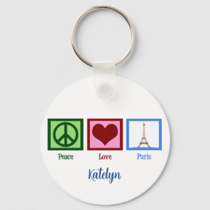 Peace Love Paris Sleutelhanger