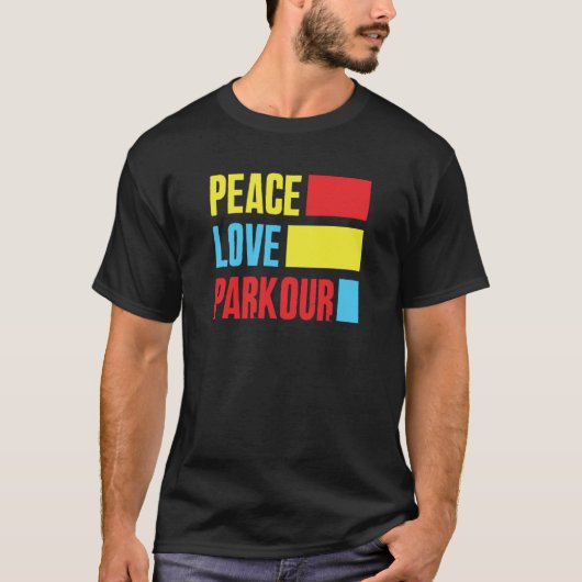 Peace Love Parkour Parkour T-shirt (Voorkant)