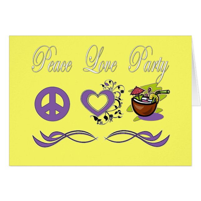Peace Love Party (Voorkant Horizontaal)