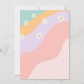 Peace Love Party Groovy Uitnodiging (Achterkant)