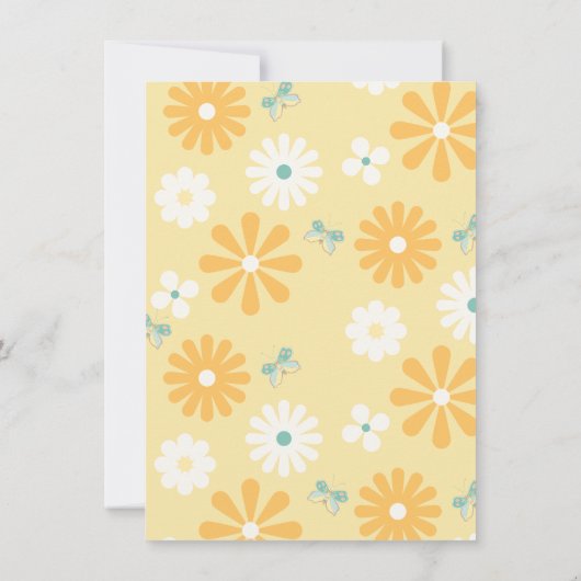 Peace Love & Party Hippie Party Kaart (Achterkant)