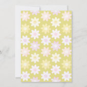 Peace Love & Party Roze 1e verjaardag Uitnodiging (Achterkant)