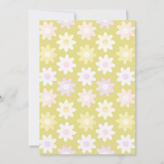 Peace Love & Party Roze 1e verjaardag Uitnodiging (Achterkant)