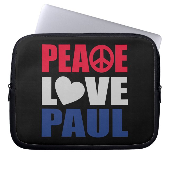 Peace Love Paul Laptop Sleeve (Voorkant)