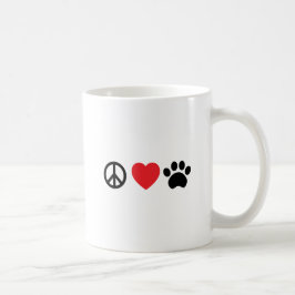Peace Love Paw Coffee Mok