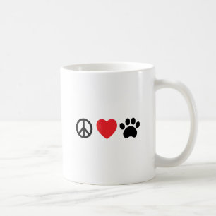 Peace Love Paw Coffee Mok