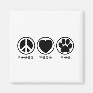 Peace Love Paw Magneet