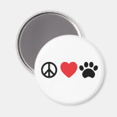 Peace Love Paw Magneet (Voorkant / Achterkant)