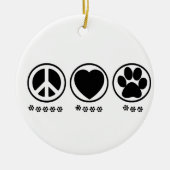 Peace Love Paw Ornament (Voorkant)