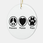 Peace Love Paw Ornament (Links)