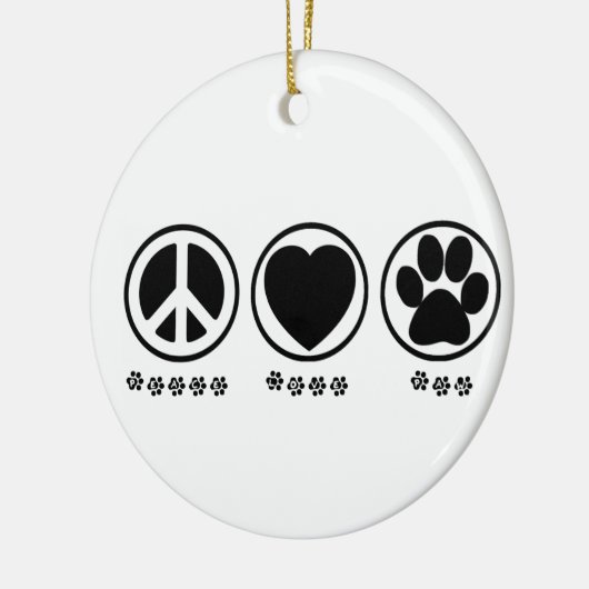 Peace Love Paw Ornament (Links)