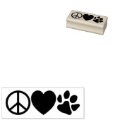 Peace-Love-Paw Rubberstempel (Gestempeld)