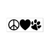 Peace-Love-Paw Rubberstempel (Afrduk)
