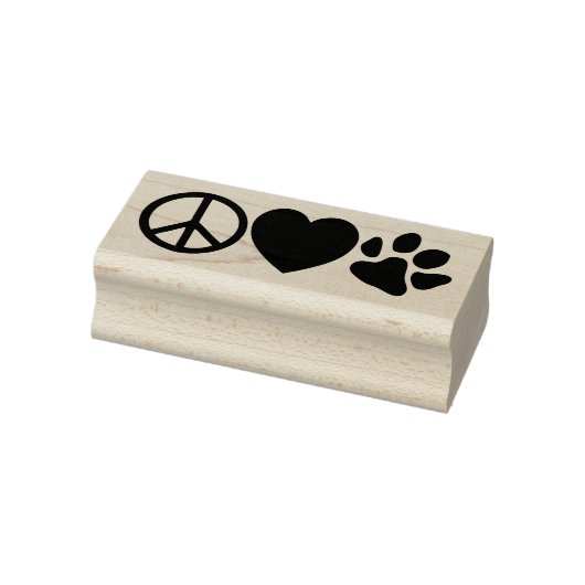 Peace-Love-Paw Rubberstempel (Stempel)