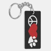 Peace-Love-Paw Sleutelhanger (Voorkant Links)
