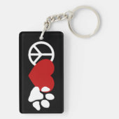 Peace-Love-Paw Sleutelhanger (achterkant)