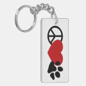 Peace-Love-Paw Sleutelhanger (Voorkant Links)