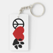 Peace-Love-Paw Sleutelhanger (achterkant)