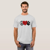 Peace-Love-Paw T-shirt (Voorkant volledig)