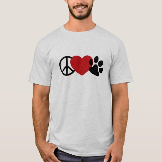 Peace-Love-Paw T-shirt (Voorkant)