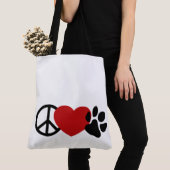 Peace-Love-Paw Tote Bag (Dichtbij)