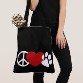 Peace-Love-Paw Tote Bag (Dichtbij)