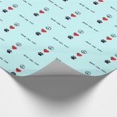 Peace Love Paws Cadeaupapier (Hoek)
