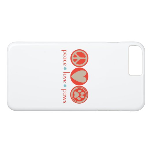 Peace Love Paws Case-Mate iPhone Case (Achterkant (Horizontaal))