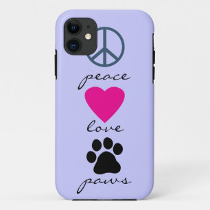 Peace Love Paws iPhone 11 Hoesje