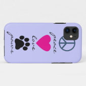 Peace Love Paws Case-Mate iPhone Case (Achterkant (horizontaal))