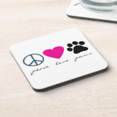 Peace Love Paws Drankjes Onderzetter (Linkerzijde)