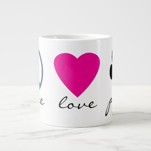 Peace Love Paws Grote Koffiekop (Voorkant)