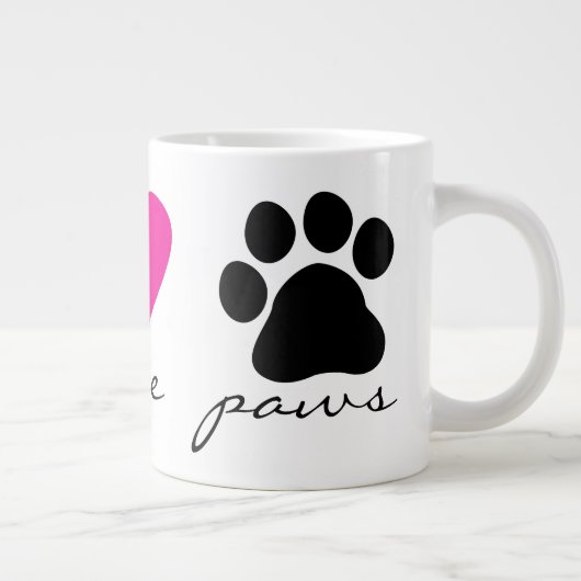 Peace Love Paws Grote Koffiekop (Rechts)