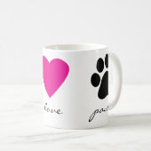 Peace Love Paws Koffiemok (Voorkant rechts)