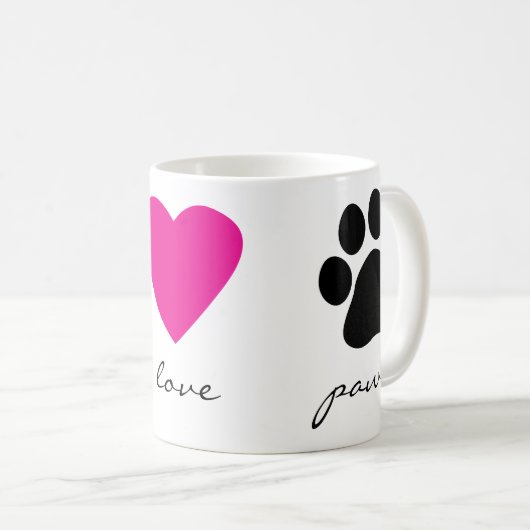 Peace Love Paws Koffiemok (Voorkant rechts)