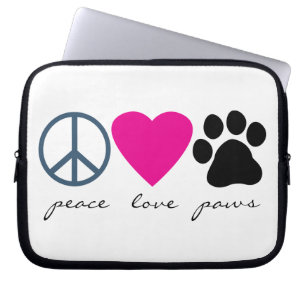 Peace Love Paws Laptop Sleeve