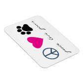 Peace Love Paws Magneet (Rechterzijde)