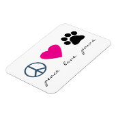 Peace Love Paws Magneet (Linkerzijde)