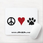 Peace-Love-Paws Mousepad Muismat (Met muis)
