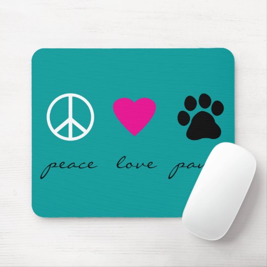 Peace Love Paws Muismat (Met muis)