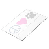 Peace Love Paws Notitieblok (Schuin)