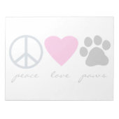 Peace Love Paws Notitieblok (Voorkant)
