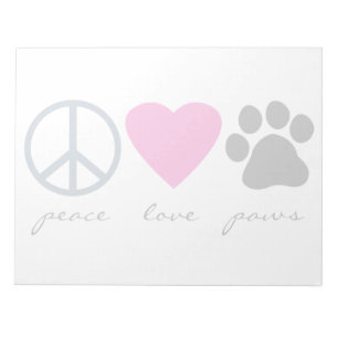 Peace Love Paws Notitieblok
