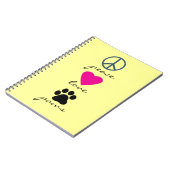 Peace Love Paws Notitieboek (Linkerzijde)